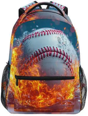 Nander Laptop Travel Backpack 3D Baseball Pattern Large Capacity Business College Student School Bookbags