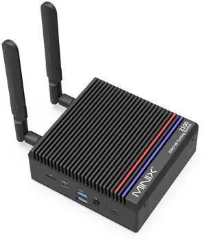 MINIX Z100-0dB Fanless Mini PC, Intel 12th Gen N100, 8GB DDR4, 256GB M.2 PCIe Gen3 x 4 NVMe SSD Windows 11 Pro Desktop Computer, 4K Dual Display/2.5G LAN/USB3.2/USB-C/Vesa Mount/Auto Power On