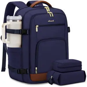 LOVEVOOK Travel Backpack For Women Flight Approved, 40L Large Carry On Backpack, Personal Item Travel Bag for Airplanes, Business 17 Inch Laptop Backpack, Weekender Overnight Daypack, With 2 Cubes
