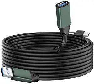 Kumiho 30FT USB 3.0 Extension Cable with Extension Chipsets Signal Booster Active Type A Male to A Female for PlayStation, Xbox, Keyboard, Mouse, USB Flash Drive, Printer, Camera and More