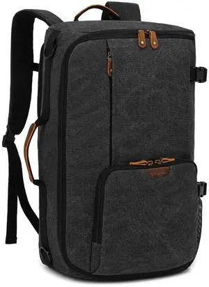 G-FAVOR 40L Large Travel Backpack for Men  Convertible Duffle Bag with Laptop Compartment | TSA-Friendly Carry-On Backpack for Weekender, Hiking, Business Trips | Flight Approved, Canvas Rucksack