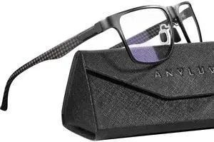 ANYLUV Reading-Glasses-Men Mens Reading Glasses: Blue Light Reader Glasses Carbon Fiber Computer Screen Blocking