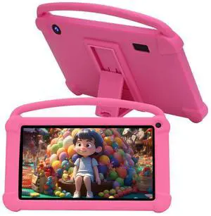 YQSAVIOR Kids Tablets, Android 12 Tablet for Kids, 4GB RAM 32GB ROM Toddler Tablet 7 inch IPS Screen, Parental Control, 2+5MP Dual Camera, Shockproof Case for Educational, Games