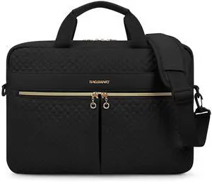 BAGSMART 17.3/15.6 Inch Laptop Bag, Briefcase for Women Computer Messenger Bag Office Travel Business, Black