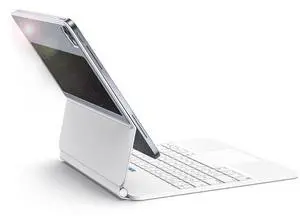 Case with Keyboard for iPad Air 13-inch (M3/M2, 2025/2024) & iPad Pro 12.9-inch (6th/5th/4th/3rd Gen), Magic-Style Keyboard Case with Light Charging, Magnetic Stand, Multi-Touch Trackpad, White