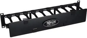 TRIPP LITE Rack Enclosure Horizontal Cable Manager Steel with Finger Duct 2URM SRCABLEDUCT2UHD Black