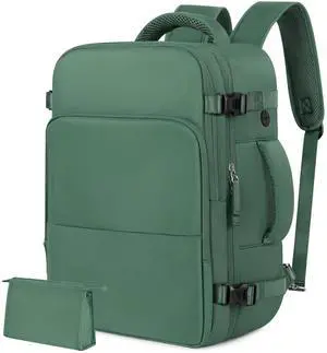 Rinlist Travel Backpack for Men Women, Carry on Backpack Flight Approved, Personal Item Backpack Bag on Airplanes,Backpacks for Traveling, Travel Essentials,Dark Green