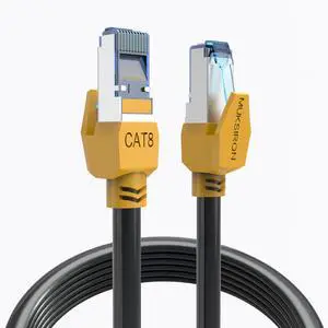 MUKSIRON Cat 8 Ethernet Cable 30 ft, Outdoor&Indoor, Heavy Duty High Speed 26AWG Cat8 LAN Cable, Weatherproof, UV Resistant with RJ45 Connector,2000Mhz 40Gbps for Router/Gaming