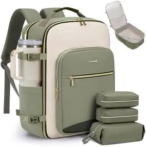 LOVEVOOK 50L Carry on Backpack for Women & Men with 3 Packing Cubes, Large Travel Backpack for Airplanes, TSA Personal Item Travel Bag with Laptop Pocket, Weekender Essentials Airline Approved