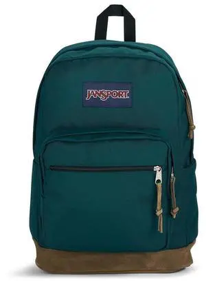 JanSport Right Pack Backpack - Durable Daypack with Padded 15" Laptop Sleeve, Spacious Main Compartment & Integrated Water Bottle Pocket - Deep Juniper
