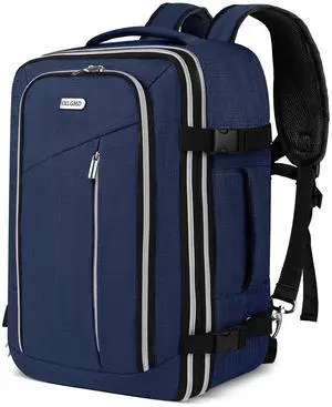 Travel Carry On 17.5" Laptop Expandable Backpack for Men Women, Personal Item Bag Waterproof Airline Approved with USB Charging Hole 3 Packing Cubes, Large Weekender Daypack Business Luggage Suitcase