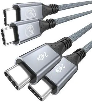 UseBean USB C Cable 15 ft 2Pack, 240W USB C to USB C 3.2 Gen 2 Cable, Type C Charger Cord, 20Gbps 4K Video for Thunderbolt 3/4 MacBook Pro Air, iPhone 16/15 Pro Max, Galaxy S24/S23, iPad mini
