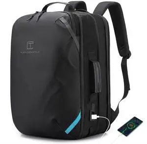 TANGCORLE Travel Carry on Backpack, Extra Large Expandable 45L Backpack for Flight approved, 17.3" Laptop with USB Charging Port Backpacks, Water Resistant Computer Business Backpack for Men & Women