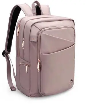 Swissdigital Design Laptop Backpack For Women,College Bookbags With USB Charging Port,Cute Computer Backpacks For Work Business,Pink | KATY ROSE