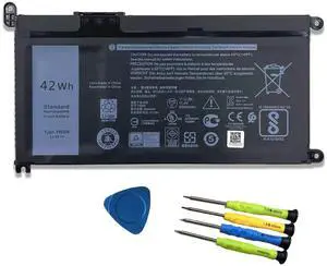 YRDD6 1VX1H Laptop Battery Replace for Dell Inspiron 5482 5485 7586 3583 5491 5591 5481 3310 5488 2-in-1 5593 5584 3493 3593 3793 5480 3582 5581 3584 P93G001 VM732 P75F 3491 5490 11.4V 42Wh/3500mAh