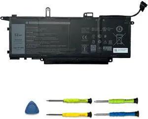SUNNEAR NF2MW Laptop Battery Replacement for Dell Latitude 7400 2-in-1 Latitude 9410 2-in-1 Series Notebook P110G P110G001 7146W 08W3YY 085XM8 C76H7 0C76H7 0G8F6M 7.6V 52Wh 6500mAh 4-Cell