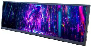 VSDISPLAY 12.7 Inch 2880x864 2K Stretched Bar LCD Screen with USB Type-C/DP Video Input Secondary Display for PC/Computer/Laptop CPU GPU RAM Data Monitoring