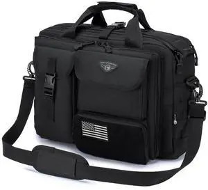 Stypos Tactical Messenger Bag, 14 Inch Tactical Briefcase for Man Military Laptop Bag Messenger Shoulder Bag, Includes a Flag