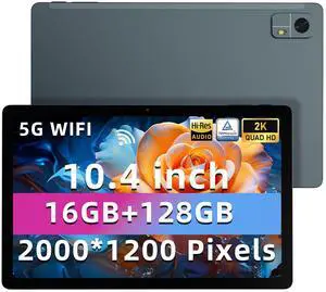 10.4" Android Tablet, Octa-Core, 16GB RAM+128GB ROM (1TB TF Expandable), 2K FHD Display, 4 Speakers, 10000mAh Battery, WiFi, BT 5.0, GPS, 13MP+5MP Camera, Lightweight Design 10.4" Android Tablet, Octa-Core, 16GB RAM+128GB ROM (1TB TF Expandable), 2K FHD Display, 4 Speakers, 10000mAh Battery, WiFi, BT 5.0, GPS, 13MP+5MP Camera, Lightweight Design