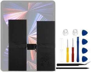 Vvsialeek New A2387 Replacement Battery for iPad Pro 12.9 2021 5th Gen A2378 A2379 A2461 A2462 with Technical Toolkit.
