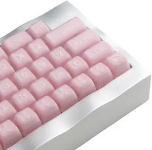 ULTRAEQUIP Keycap Set Pink Jade, 160 Keys RSA Profile PBT Keycaps Double Shot Translucent Custom for Mechanical Gaming Typing Keyboard