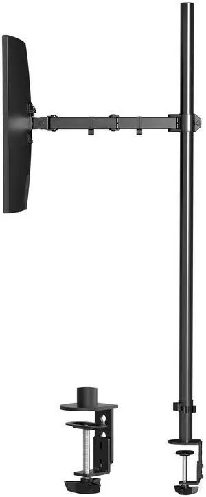 Pholiten Extra Tall Single Monitor Desk Mount Stand with 47 inch Pole for 13 to 27 inch Screens,Fully Adjustable Monitor Arm Mount for Desk, Holds up to 22lbs