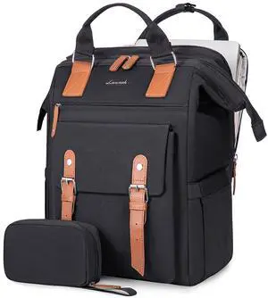 LOVEVOOK Laptop Backpack Women, Teacher Work Backpack with Laptop Compartment, Nurse Bags Computer Backpack Purse for Women Business Travel College Laptop Bag Daypack, 15.6 Inch, Upgraded