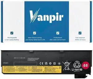VANPIR 45N1775 Laptop Battery Replacement for Lenovo ThinkPad X240/S X250 X260 X270 T440/S T450/S T460/P T470P T550 T560 W550 L450 L460 Series 68 Notebook 0C52861 45N1123/24/25/26/27/32 45N1776/77