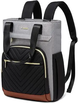LOVEVOOK Laptop Backpack for Women, 15.6 Inch Work Laptop Bag Teacher Nurse Backpack, Wide Open Travel Backpack Purse Convertible Business Computer Tote Daypack
