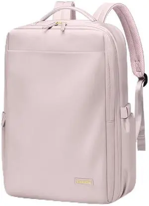 GOLF QUALITY Laptop Backpack for Women, Professional Adult Office Commuter Womens Computer Backpack Travel Carry on Personal Item Bag For Airlines, Work, College, Travel, 17.3Inch, Pink