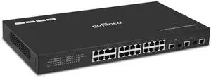 gofanco 24 Port Smart Managed Video Ethernet Switch (Dedicated)  Customized for HDMI Over IP Extender Switching, One-to-Many & Matrix Switching Capable, Easy Web GUI Control, 328ft (100m)