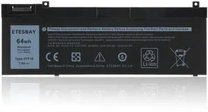 ETESBAY 5TF10 Laptop Battery Replacement for Dell Precision 7730 7740 P34E 7530 7540 P74F Series Notebook NYFJH RY3F9 0RY3F9 7M0T6 GHXKY 05TF10 P34E001 P34E002 P74F001 P74F002 7.6V 64Wh