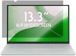 ANBAC 13.3 Inch Laptop Privacy Screen Shield for 16:9 Wide Display - Anti Glare Computer Privacy Screen Cover | Blue Light Blocking Screen Protector | Scratch Resistant UV Filter | Attachment Type