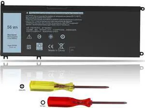 56Wh 33YDH Battery for Dell Inspiron 17 7000 7773 7779 7778 7786 2-in-1 15 7577 G3 3579 3779 G5 5587 G7 7588 Latitude 13 3380 14 3490 3590 3580 3400 3500 Vostro 7580 PVHT1 P30E P30E001 081PF3