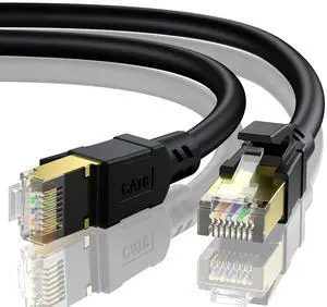 BUSOHE Cat 8 Ethernet Cable 75FT, High Speed 40Gbps 2000MHz, Heavy Duty LAN Network Internet Cable