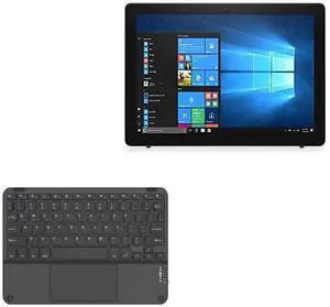 BoxWave Keyboard Compatible with Dell Latitude Tablet PC 5285 (12.3 in) - SlimKeys Bluetooth Keyboard with Trackpad, Portable Slim TouchPad - Jet Black