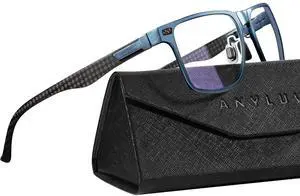ANYLUV Reading-Glasses-Men Mens Reading Glasses: Blue Light Reader Glasses Carbon Fiber Computer Screen Blocking Glasses
