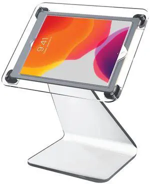 Translucent Acrylic Kiosk - CTA Premium Scratch-Resistant Security Translucent Acrylic Kiosk with Cable Routing System for iPad 7th/ 8th/ 9th Gen 10.2", iPad Air 3 & iPad 10.5 (PAD-STAK)