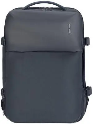 A.R.C. Travel Pack - ReSpun 100% Recycled Polyester, 38L Backpack, RFID-Blocking, Shoe Compartment, Expansion Zipper, Ergonomic Straps, Laptop Compartment for 16 PC/Mac, Travel Pass Through - Navy