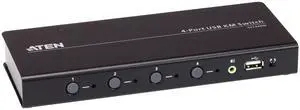 ATEN CS724KM 4 Port USB KM Switch (Cables Included) Boundless Switching Support Extended Desktops 4 Monitors per pc up to 8 pc Daisy Chained