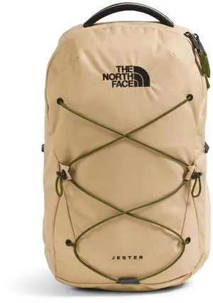 THE NORTH FACE Jester Everyday Laptop Backpack | Commuter Daypack with Water Repellent Finish, 16" Laptop Sleeve, Huge Main Compartment, Khaki Stone/Forest Olive, One Size