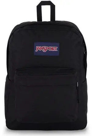 JanSport SuperBreak Plus Backpack with Padded 15-inch Laptop Sleeve and Integrated Bottle Pocket - Spacious and Durable Daypack for Work and Travel - Black