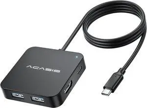 USB C Hub Long Cable 4FT, USB C to HDMI Multiport Adapter, 4K HDMI, 100 W Power Delivery, 2 USB A 3.0 Port, 1 USB C Hub 3.0, USB C Dongle for MacBook Pro/Air, Laptop and USB C Devices