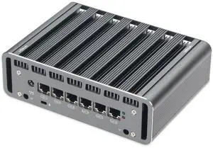 VNOPN Micro Firewall Appliance 6 LAN Intel Core i3 6006U 8GB DDR4 128GB SSD, 6 Intel i211 NIC Gigabit Ports Industrial Fanless Mini PC, Network Soft Router Mini Computer, Support AES NI/Wi-Fi