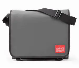 Manhattan Portage Deluxe Computer Bag (LG) with Adjustable Strap Water Resistant Zippered Compartment 1000D Cordura for Work College Travel (Grey)