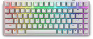 Alienware Pro Wireless Gaming Keyboard - Bluetooth 5.1/2.4 GHz Radio Frequency Connectivity, Linear Mechanical, Hot-swappable switches, Tri Mode connectivity, Adjustable Height - Lunar Light