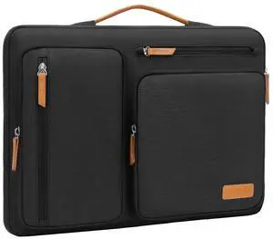 MOSISO 360 Protective Laptop Case 17.3 inch, 17-17.3 inch Laptop Sleeve Compatible with Dell, HP, Lenovo, Asus, Acer, Alienware, Side Open Carrying Case with 4 Zipper Pockets&Handle, Black