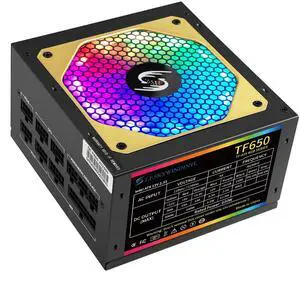650W Power Supply Fully Modular PSU ARGB Gaming PC Power Supply 20+4Pin Connector with 120mm Low-Noise FDB Fan Full Voltage 110/220V