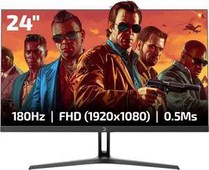 GAMEPOWER Bull T10 24 Inch 180Hz Gaming Monitor, 1920x1080p FHD, HDR, Adaptive Sync, Frameless Design, 300 Candela, IPS Panel, Blue Light Filter, 0.5ms Response Time, Zero Dead Pixel Warranty