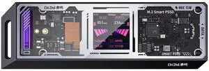 DOCKCASE&CHIZHA Explorer Edition M.2 NVMe SSD Enclosure,Support 10s PLP Prevents Write Data Loss,USB 3.2 Gen 2 Type-C (10 Gbps), fits NVMe PCIe,Size 2230/2242/2260/2280,Support M-Key B+M Key UASP